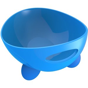Pet Life Modero Dishwasher Safe Modern Tilted Dog Bowl, Blue