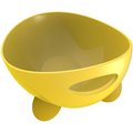 Pet Life Modero Dishwasher Safe Modern Tilted Dog Bowl, Yellow