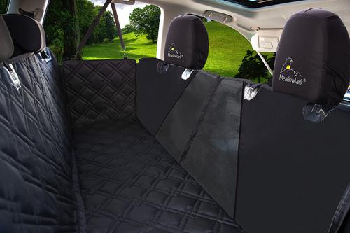 Show full view: Meadowlark Dog & Cat Seat Cover with Mesh Window, Black, X-Large slide 6 of 9