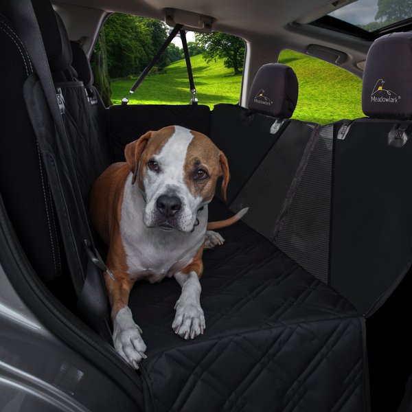 Meadowlark Dog & Cat Seat Cover with Mesh Window, Black