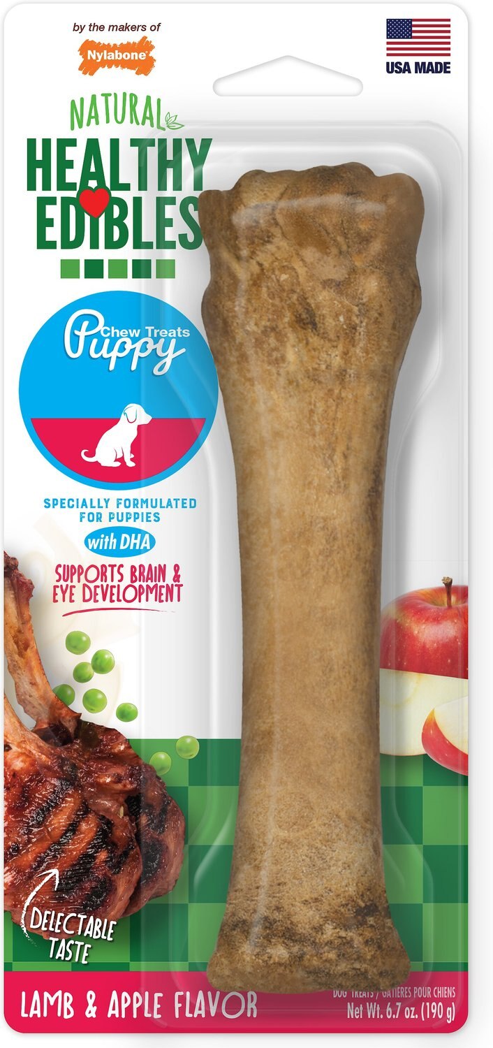 NYLABONE Healthy Edibles Puppy Natural Long Lasting Dog Chew Treat, X