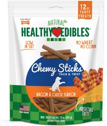 Nylabone Healthy Edibles Chewy Sticks Bacon & Cheese Flavor Dog Training Treats, 12-oz bag