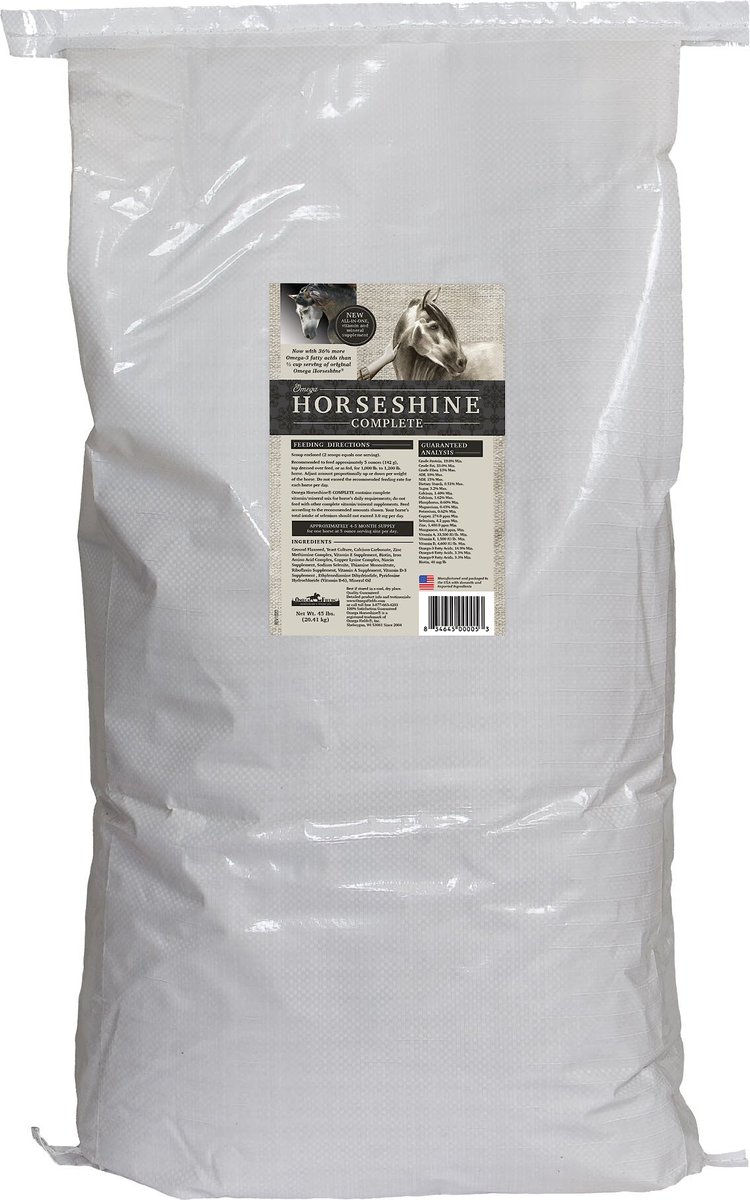 OMEGA FIELDS Horseshine Complete Horse Supplement 45 lb bag