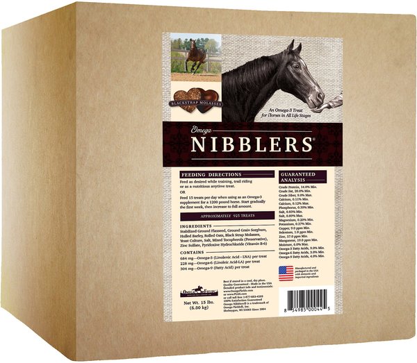 Discontinued OMEGA FIELDS Omega Nibblers Horse Treats, 15lb box