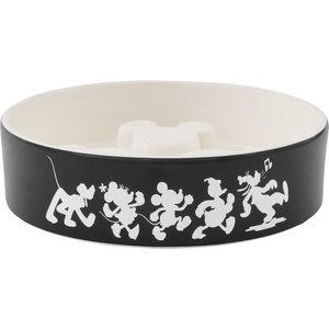 Disney Mickey Mouse Slow Feeder Dog & Cat Bowl, Black, 4 cups