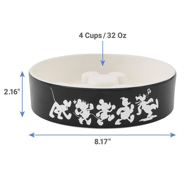 Show full view: Disney Mickey Mouse Slow Feeder Dog & Cat Bowl, Black, Medium: 4 cup slide 2 of 8