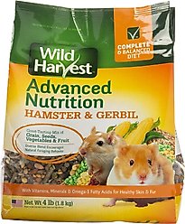 Wild Harvest Advanced Nutrition Complete & Balanced Diet Hamster & Gerbil Food, 4-lb bag