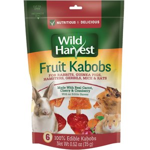 Wild Harvest Fruit Kabobs Small Pet Treats, 6 count