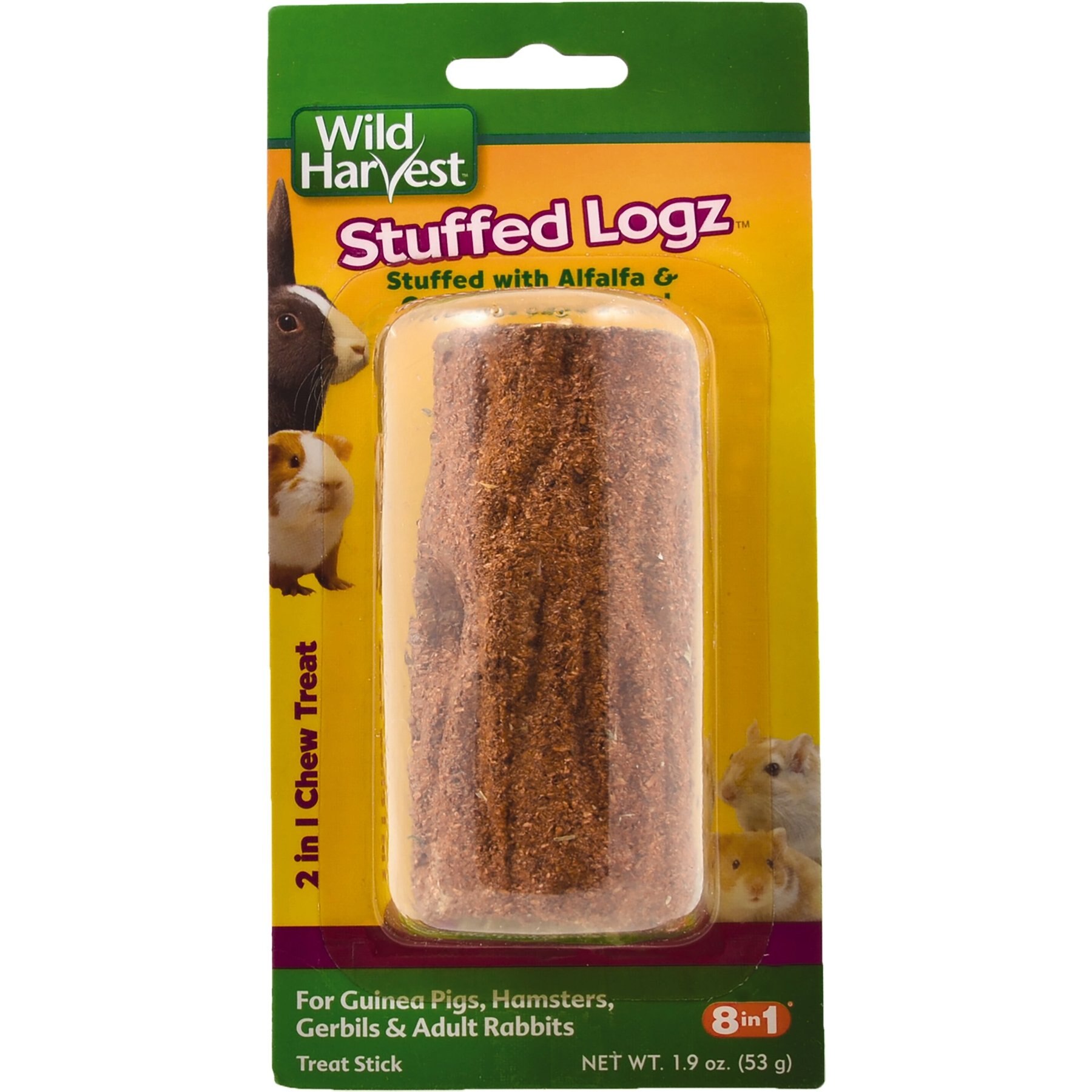 WILD HARVEST Stuffed Logz Small Pet Treat, 1 count