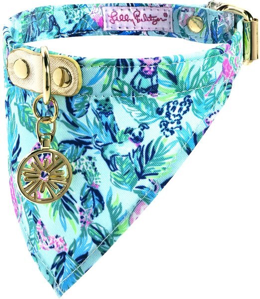 Lilly Pulitzer Barking Up the Palm Tree Dog Collar & Bandana