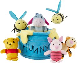 Disney Winnie The Pooh & Friends Hunny Pot Hide & Seek Puzzle Plush Squeaky Dog Toy