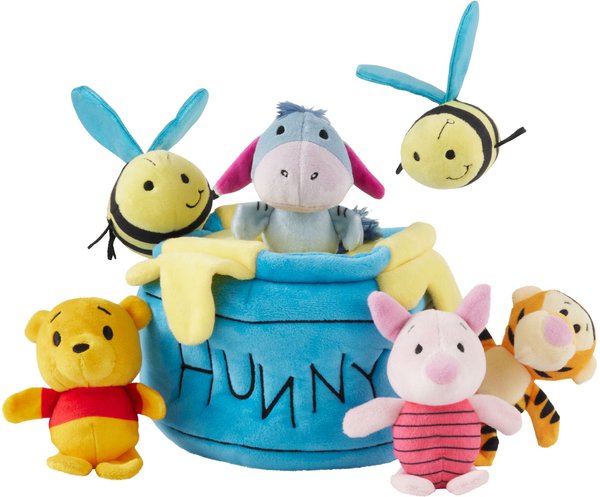Disney Winnie The Pooh & Friends Hunny Pot Hide & Seek Puzzle Plush Squeaky  Dog Toy