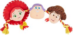 Pixar Toy Story's Woody, Jessie, & Buzz Lightyear Plush with Rope Squeaky Dog Toy