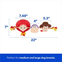 Pixar Toy Story's Woody, Jessie, & Buzz Lightyear Plush with Rope Squeaky Dog Toy slide 2 of 3
