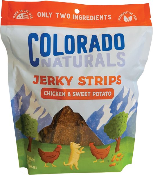 COLORADO NATURALS Chicken Sweet Potato Jerky Dog Treats 16 oz bag Chewy