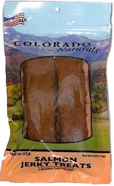 Colorado Naturals Salmon Jerky Dog Treats, 4-oz bag slide 1 of 1