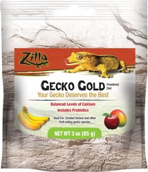 Zilla Gecko Gold Powdered Gecko Food Diet, 3-oz bag