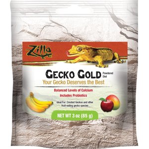 Zilla Gecko Gold Powdered Gecko Food Diet, 3-oz bag