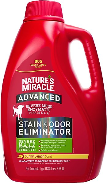 Nature's Miracle Advanced Dog Enzymatic Stain Remover & Odor Eliminator Refill, Sunny Lemon, 128-oz bottle slide 1 of 11