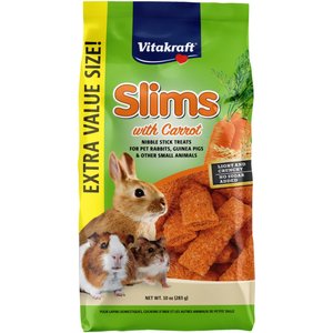 Vitakraft Slims Carrot Crispy Nibble Stick Small Animal Treats, 10-oz bag