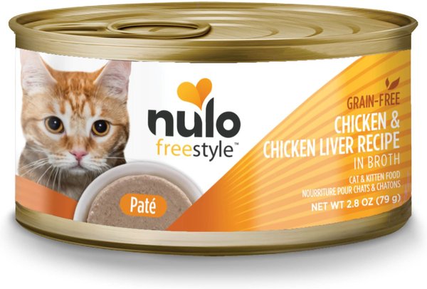 Nulo Freestyle Chicken Chicken Liver Pate Wet Cat Food 2.8 oz Can Case of 12