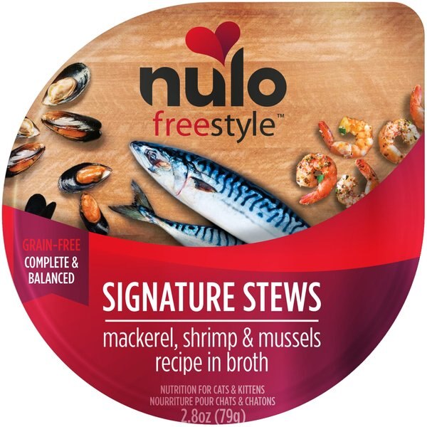 NULO FreeStyle Mackerel, Shrimp & Mussels Stew Wet Cat Food, 2.8oz