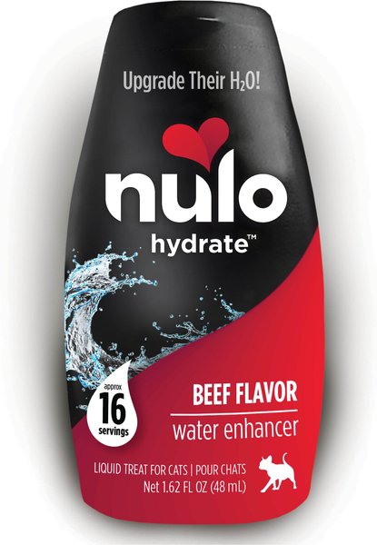 Nulo Hydrate Beef Flavor Water Enhancer Liquid Supplement for Cats, 1.62-oz bottle, case of 12 slide 1 of 9
