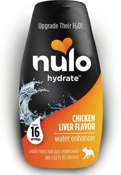 Nulo Hydrate Chicken Liver Flavored Water Enhancer Liquid Supplement for  Cats, 1.62-oz bottle, case of 12