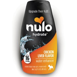 Nulo Hydrate Chicken Liver Flavored Water Enhancer Liquid Supplement for Cats, 1.62-oz bottle, case of 12