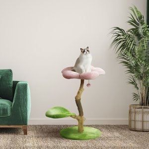 KBSPETS Floral 35-in Sisal Cat Tree, Cherry Blossom