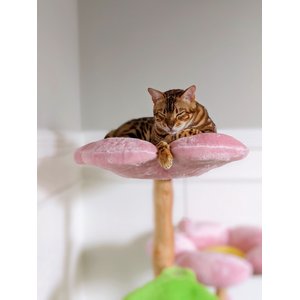 KBSPETS Floral 45-in Sisal Cat Tree, Cherry Blossom