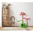 KBSPETS Lavender Tres Natural Wood Floral Cat Tree, 45-in