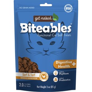 Get Naked Biteables Digestive Health Plus Soft Cat Treats, 3-oz bag