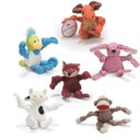 HuggleHounds Assorted Wee-Knottiesy Dog Toys, X-Small/Small, 6 count