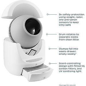 Casa Leo Leo's Loo Too Wifi Enabled Cat Litter Box, Leo Gray