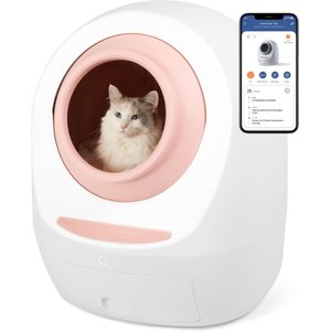 Smarty Pear Leo's Loo Too Wifi Enabled Cat Litter Box, Pretty Pink