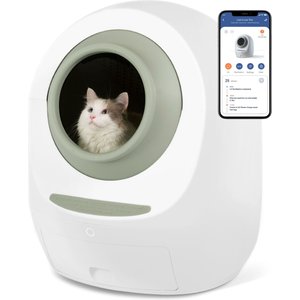 Smarty Pear Leo's Loo Too Wifi Enabled Cat Litter Box, Avocado Green