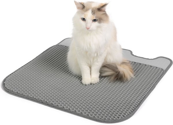Smarty Pear Leo's Loo Cat Litter Mat, Grey slide 1 of 9