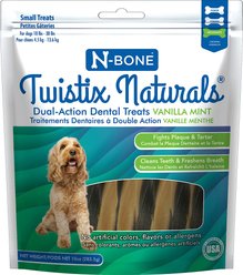 N-Bone Twistix Naturals Vanilla Mint Flavored Dental Dog Treats, Small