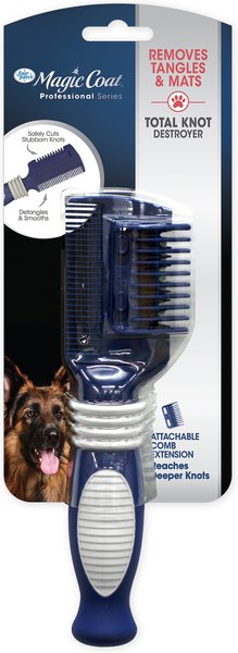 Four Paws Magic Coat Professional Series 3-in-1 Knot Remover Rake & Comb for Dogs & Cats, Blue slide 1 of 10