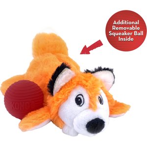KONG Cozie Pocketz Fox Dog Toy, Orange, Small