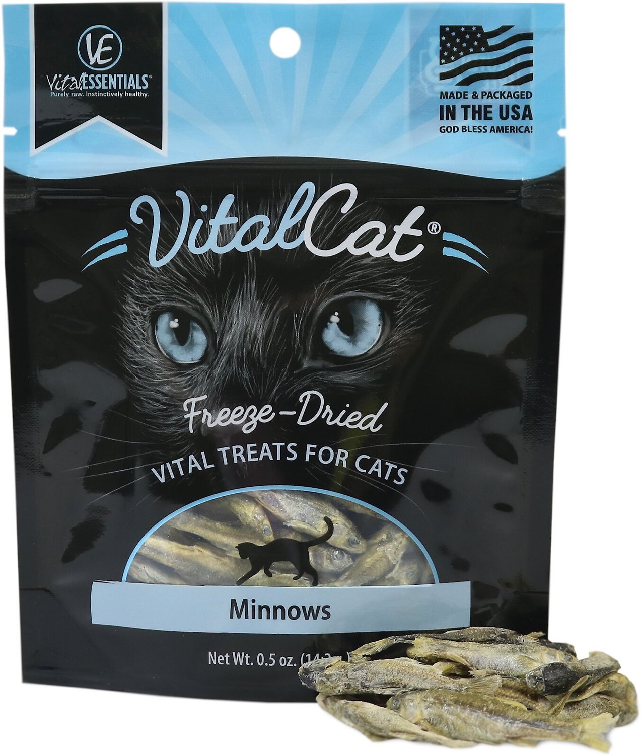 Vital Essentials Minnows Freeze Dried Cat Treats 0 5 Oz Bag Chewy Com