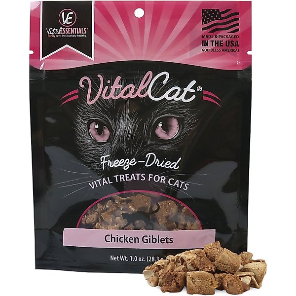 VITAL ESSENTIALS Chicken Giblets FreezeDried Cat Treats, 1oz bag