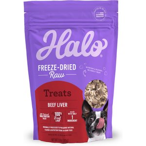 Halo Liv-A-Littles Beef Liver Protein Freeze-Dried Dog & Cat Treats, 3-oz bag