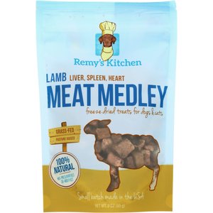 Remy's Kitchen Lamb Liver, Spleen, Heart Meat Medley Freeze-Dried Dog & Cat Treats, 3-oz bag
