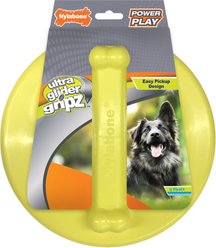 Nylabone Power Play Ultra Glider Gripz Flying Disc Dog Toy, Large