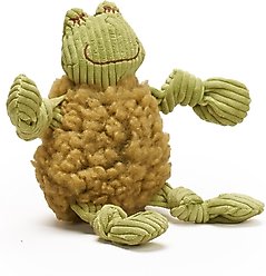 HuggleHounds HuggleFleece FlufferKnottie Fiona the Frog Dog Toy, Small