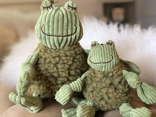 Show full view: HuggleHounds HuggleFleece FlufferKnottie Fiona the Frog Dog Toy, Small slide 5 of 6