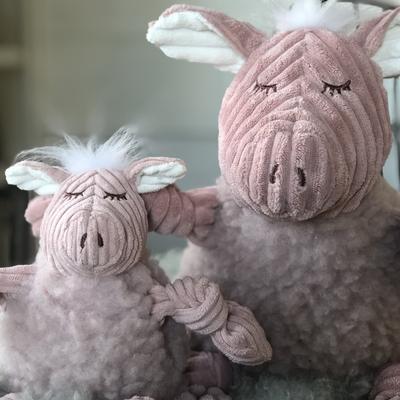 Show full view: HuggleHounds HuggleFleece FlufferKnottie Penelope the Pig Dog Toy, Small slide 5 of 6