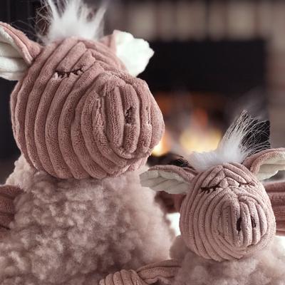 Show full view: HuggleHounds HuggleFleece FlufferKnottie Penelope the Pig Dog Toy, Large slide 5 of 6